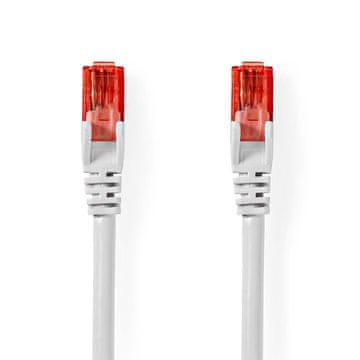 Nedis Omrežni kabel CAT6 | RJ45 Moški | RJ45 Moški | U/UTP | 1,50 m | Okrogla | PVC | Bela | Oznaka