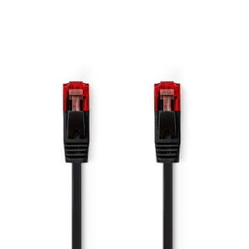 Nedis Omrežni kabel CAT6 | RJ45 Moški | RJ45 Moški | U/UTP | 2,00 m | Brez oprijema | Stanovanje | PVC | Črna | Oznaka