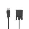 Kabel DisplayPort | DisplayPort moški | DVI-D 24+1-pin moški | 1080p | Ponikljano | 2,00 m | Okrogla | PVC | Črna | Oznaka
