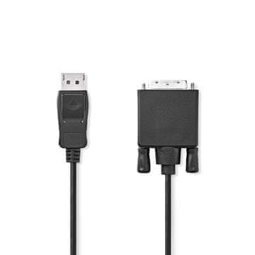 Nedis Kabel DisplayPort | DisplayPort moški | DVI-D 24+1-pin moški | 1080p | Ponikljano | 2,00 m | Okrogla | PVC | Črna | Oznaka
