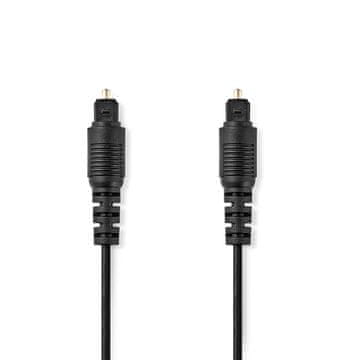 Nedis Optični avdio kabel | TosLink moški | TosLink moški | 1,00 m | Okrogla | PVC | Črna | Oznaka