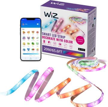 WiZ WiZ RGBIC LED trak 20m, 16M barv + beli toni, WiFi