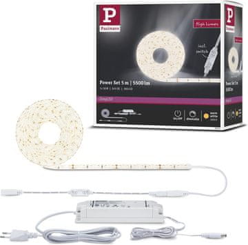 Paulmann Paulmann SimpLED LED trak 5m toplo bela, 1100lm/m, s kabelskim zatemnilnikom