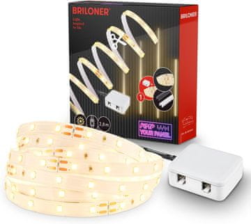BRILONER BRILONER LED trak Starterset, toplo bel, s kabelskim stikalom