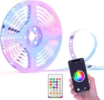 Smart lomota Smart LED trak 5m, RGBWW, WiFi, glasba, časovnik, DIY