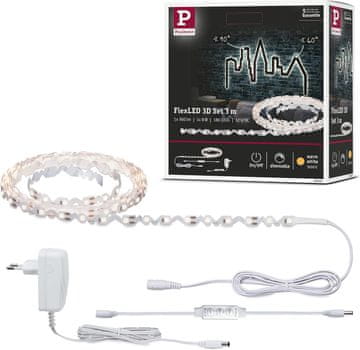 Paulmann Paulmann FlexLED 3D LED trak 3m, topla bela, komplet za izpis besedil
