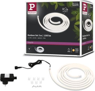 Paulmann Paulmann SimpLED Outdoor LED trak 3m, topla bela, 12V set