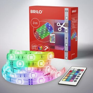 BRILONER BRILONER LED trak 3m, RGB barvit, zatemnljiv, z daljinskim upravljalnikom