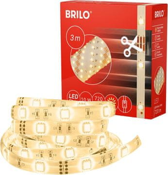 BRILONER BRILONER LED trak 3m, toplo bel, zatemnljiv, RGB, z daljinskim upravljalnikom