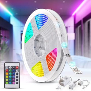 B.K. Licht B.K.Licht LED trak 5m RGB, zatemnitev, spreminjanje barv, dekoracija prostora