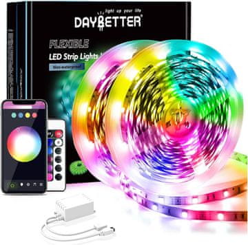 slomart DAYBETTER 30M LED trak RGB, Bluetooth, App, Music Sync, daljinski upravljalnik
