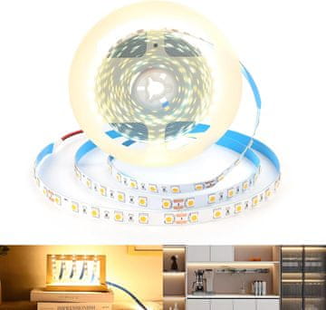 slomart Arotelicht 5m LED trak 24V toplo bel (3000K), 300 LED (5050SMD)