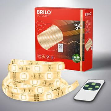 BRILONER BRILONER 5m LED trak za zunanjo uporabo, toplo bel, vodoodporen