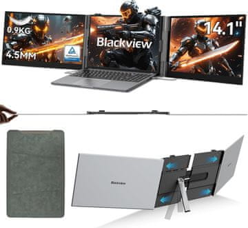 Blackview Blackview DCM6 prenosni monitor, 14" Triple Screen