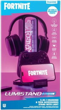 Fortnite Fortnite 3-v-1 stojalo za slušalke, polnilna postaja in držalo kontrolerja z RGB