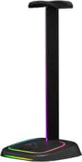 The G-Lab THE G-LAB K-Stand Néon RGB HUB stojalo za slušalke - črno, LED