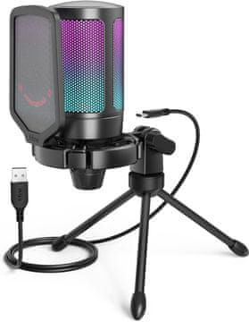 Fifine FIFINE Gaming USB mikrofon za PC, podcasting in streaming