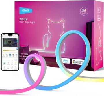 Neewer NEEWER NS02 LED trak 5m Smart AI RGB, upogljiv in skrajsljiv