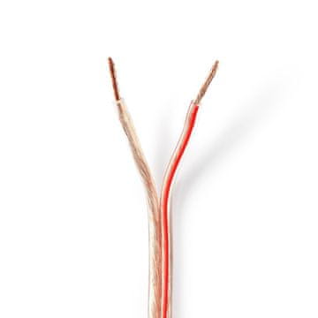 Nedis Högtalar kabel | 2x 2,50 mm² | Koppar | 25,0 m | Okrogla | PVC | Transparentno | Kolut