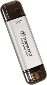 Transcend Transcend ESD310 512GB Dual Portable SSD (USB-A+C, 1050MB/s)