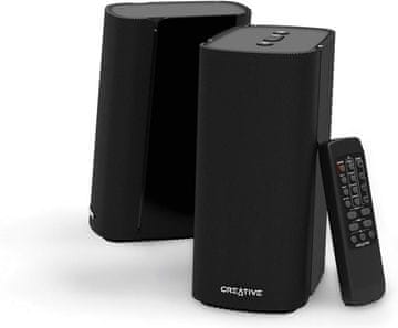 Creative CREATIVE T100 Kompaktni 2.0 Hi-Fi zvočniki (80W, Bluetooth 5.0, optični vhod)