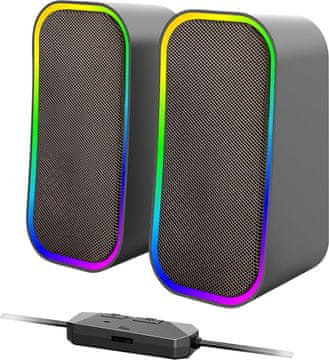 Speedlink Speedlink Token Gaming PC zvočniki, Bluetooth, RGB, 3,5mm AUX
