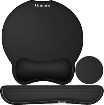 slomart Gimars 3-delni set Gel opor za zapestje za tipkovnico in miško - XL