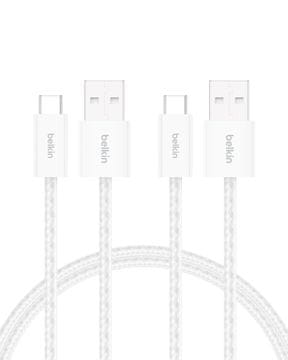 Belkin Belkin 2pcs USB-A na USB-C kabel, 1.5m, 15W, pleten