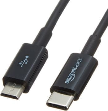 Amazon Amazon Basics Kabel USB-C na Micro USB B, USB 2.0, 0,9 m, črn