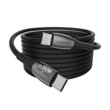 slomart YISH Kabel USB-C na USB-C, 100W, najlon, 2m, USB 3.0