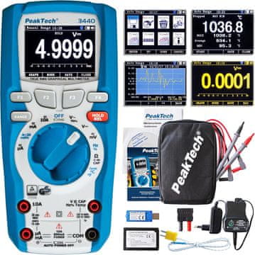 slomart PeakTech 3440 True RMS Multimeter 50000 Counts, Datenlogger