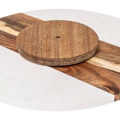 5Five® Vrtljiva marmorna in lesena plošča 35 cm