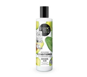 shumee ORGANIK SHOP balzam z avokadom in olivami za poškodovane lase 280 ml