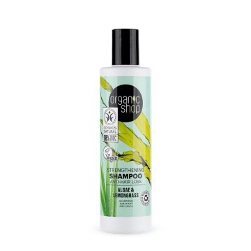 shumee ORGANIK SHOP Krepilni šampon z algami in limonsko travo 280 ml