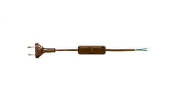 shumee Priključni kabel s stikalom SP/Š-190 cm rjav SP/Š-190/2X0,5/-BRA YNS10000497