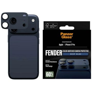 shumee Zaščitno steklo PanzerGlass Fender za kamero za iPhone 17 Pro, modro