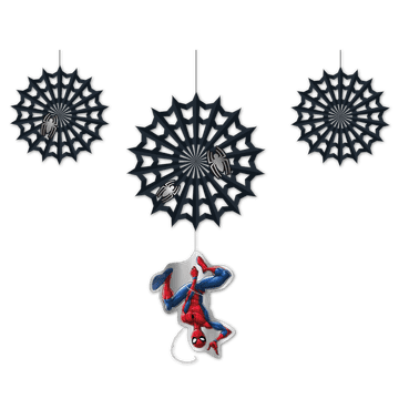 shumee Komplet papirnatih okraskov Spiderman 35, 25 in 27 cm, 4 kosi