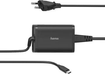 Hama Hama Univerzalni USB-C napajalnik za prenosnik, 65W Power Delivery (PD)