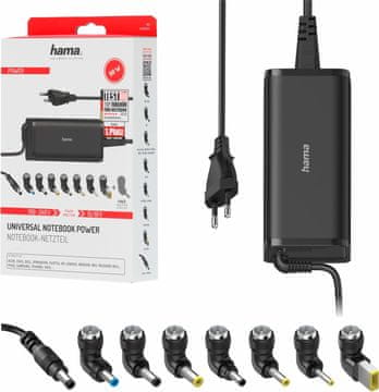 slomart Hama Univerzalni polnilnik za prenosnik 90W (15-19V)