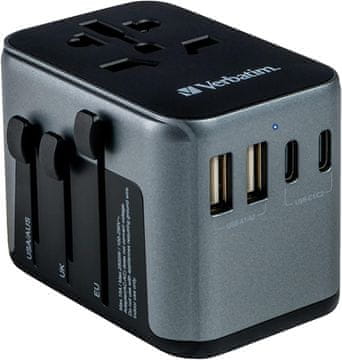 Verbatim Verbatim Univerzalni potovalni adapter 3x USB-C, 2x USB-A