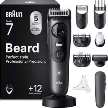 BRAUN Braun Barttrimmer Series 7, akumulatorski, siv BT7545