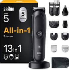 BRAUN Braun Multigroom Series 5, 13-v-1 trimer AIO5565, črn