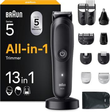 BRAUN Braun Multigroom Series 5, 13-v-1 trimer AIO5565, črn