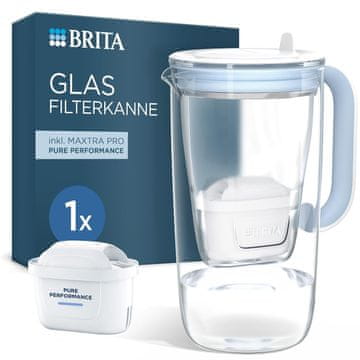 Brita BRITA Glaskrug filter vrč za vodo, svetlo modra, 2.5 L