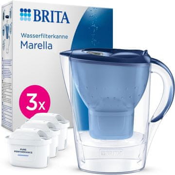 Brita BRITA Marella vodni filter s 3x Pure Performance kartuše