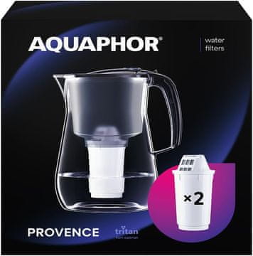 Aquaphor AQUAPHOR Provence vodni filter 4,2L črn z 2x A5 kartušama (do 700L)