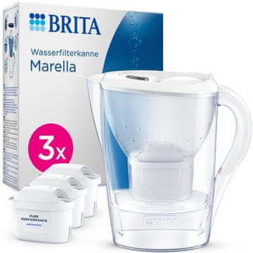 Brita BRITA Marella vodni filter s 3x Pure Performance kartuše