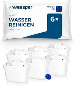 Wessper Wessper nadomestne kartuše za Brita vrče (6 kosov)