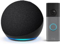 ECHO Echo Dot (antracit) + Ring Akumulatorska video domofon (zadnja gen.)