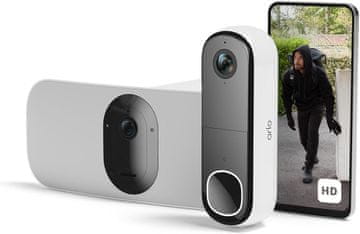 Arlo Arlo 2K Floodlight nadzorna kamera + Video zvono, brezžično, nočni vid